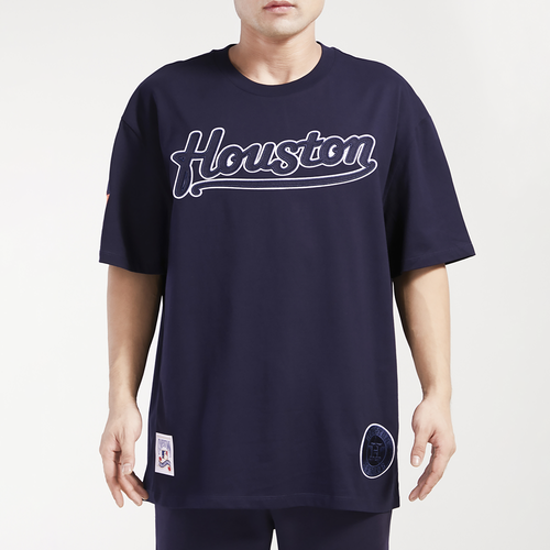 

Pro Standard Mens Pro Standard Astros Neutral Script T-Shirt - Mens Navy/Navy Size S