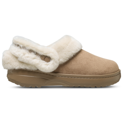 Girls' Grade School - Crocs Classic Unfurgettable Vegan Suede Clogs - Sepia