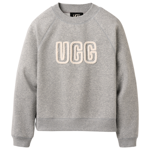  - UGG Logo Crewneck - Grey Heather/White