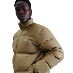 Men's - Nike SF Club 550 Puffer Jacket  - White/Parachute Beige