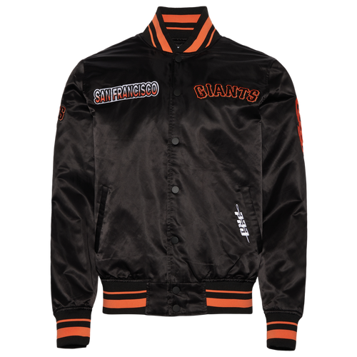 MENS - Pro Standard SF Giants Turn It Up M Rib Satin Jacket - Black/Orange