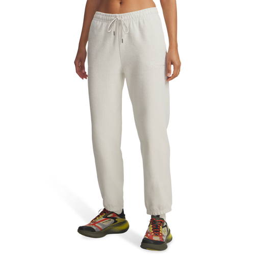WOMENS - Under Armour Icon Terry Varsity Jogger - Summit White