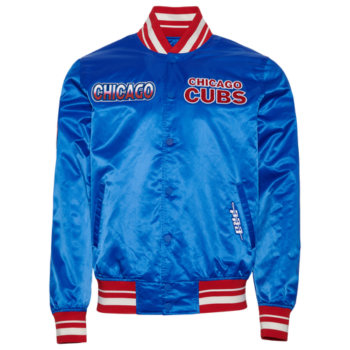 

Pro Standard Mens Pro Standard Chicago Cubs Turn It Up M Rib Satin Jacket - Mens Royal Size XL