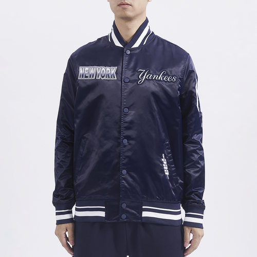 MENS - Pro Standard New York Yankees Turn It Up M Rib Satin Jacket - Navy/White