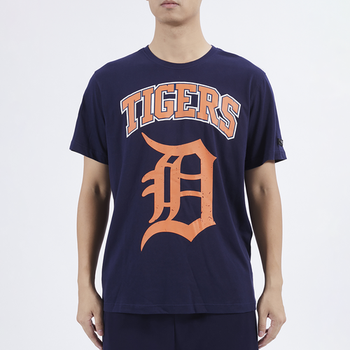 

Pro Standard Mens Pro Standard Detroit Tigers GTP SJ T-Shirt - Mens Navy/Orange Size S