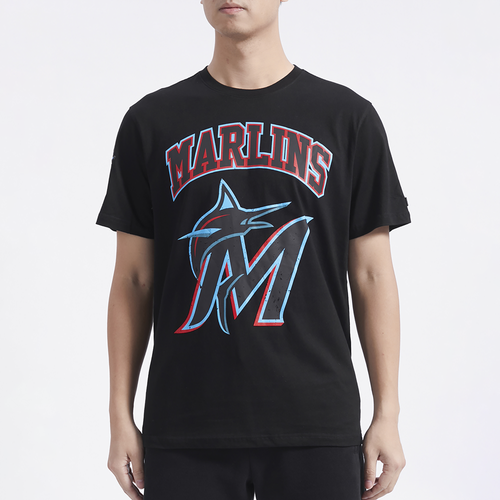 

Pro Standard Mens Pro Standard Marlins GTP SJ T-Shirt - Mens Black/Carolina Size L