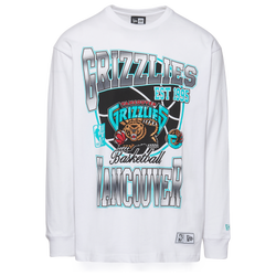 Men's - New Era Grizzlies HWC Long Sleeve T-Shirt  - White/Turquiose