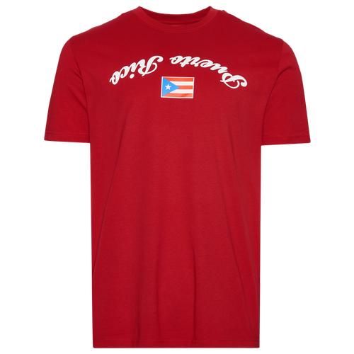 New Era Mens Puerto Rico Upside Down T-Shirt - - Red / White / Blue