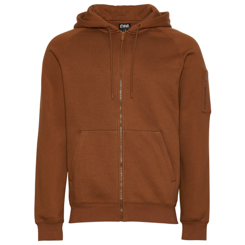 Csg Mens  Troupe Full Zip Hoodie In Wholegrain