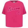 Pro Standard Atlanta Braves Triple Pink Ss Boxy Tee - Pro Standard Beetroot Purple