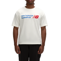 New Balance Basketball Logo Graphic T-Shirt - New Balance Beige/Royal