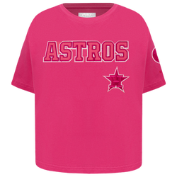 Girls' Grade School - Pro Standard Houston Astros Triple Pink Ss Boxy Tee - Beetroot Purple