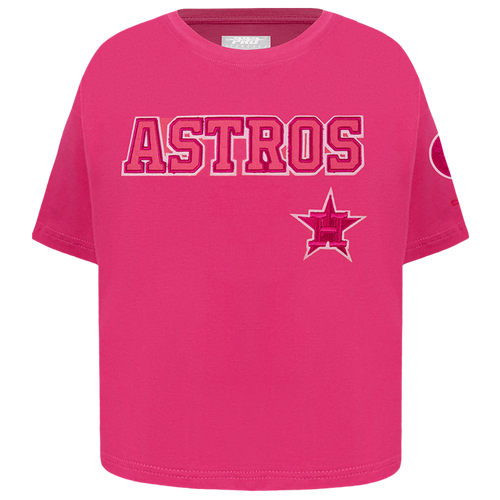  - Pro Standard Houston Astros Triple Pink Ss Boxy Tee - Beetroot Purple