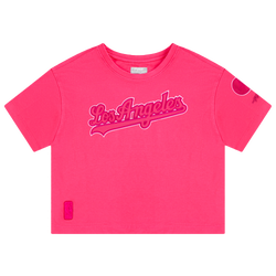 Girls' Grade School - Pro Standard Los Angeles Dodgers Triple Pink Ss Boxy Tee - Beetroot Purple