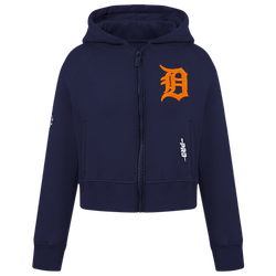 Girls' Grade School - Pro Standard Detroit Tigers Classic Flc Fz Hoodie - Midnight Navy