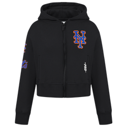 Girls' Grade School - Pro Standard New York Mets Classic Flc Fz Hoodie - Black