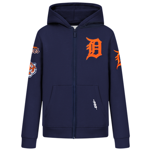  - Pro Standard Detroit Tigers Classic Flc Fz Hoodie - Midnight Navy