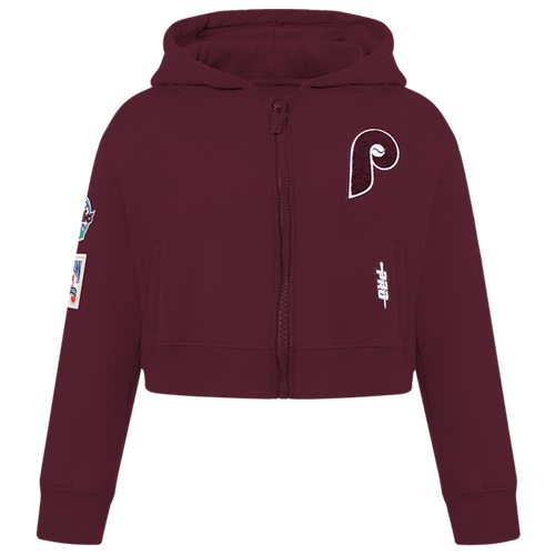 GIRLS - Pro Standard Philadelphia Phillies Classic Flc Fz Hoodie - Wine