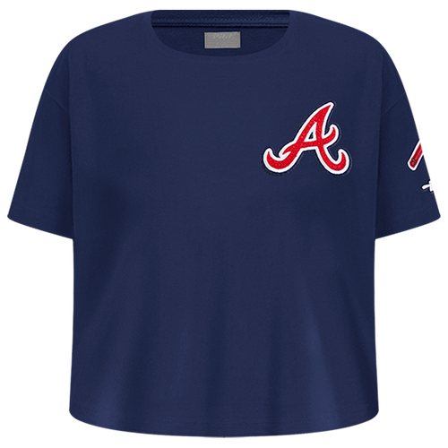 - Pro Standard Atlanta Braves Classic Ss Boxy Tee - Midnight Navy