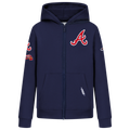 Pro Standard Atlanta Braves Classic Flc Fz Hoodie - Pro Standard Midnight Navy
