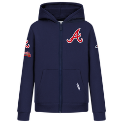 Boys' Grade School - Pro Standard Atlanta Braves Classic Flc Fz Hoodie - Midnight Navy