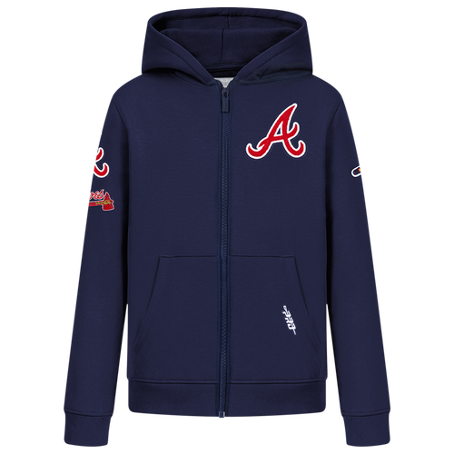  - Pro Standard Atlanta Braves Classic Flc Fz Hoodie - Midnight Navy