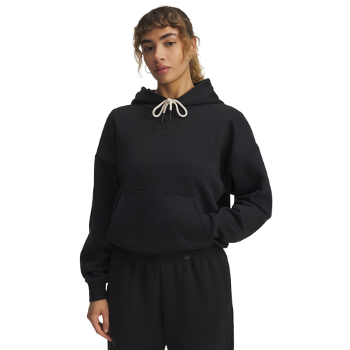 WOMENS - Under Armour Project Rock Icon Hoodie - Black