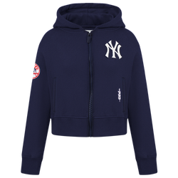 Girls' Grade School - Pro Standard New York Yankees Classic Flc Fz Hoodie - Midnight Navy