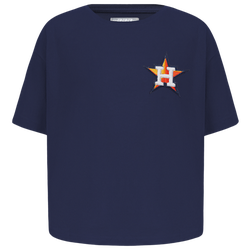 Girls' Grade School - Pro Standard Houston Astros Classic Ss Boxy Tee - Midnight Navy