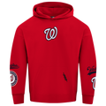 Pro Standard Nationals Living Large Drop Shoulder PO Hoodie - Pro Standard Red/White Navy