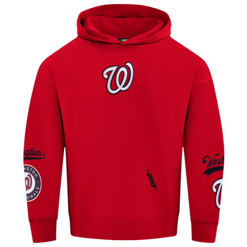  - Pro Standard Nationals Living Large Drop Shoulder PO Hoodie - Red/White Navy