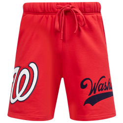 Men's - Pro Standard Nationals Living Large Fleece Shorts - Black/Red/White