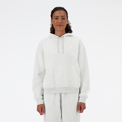 WOMENS - New Balance Sport Essentials Fleece Hoodie - Ash Heather