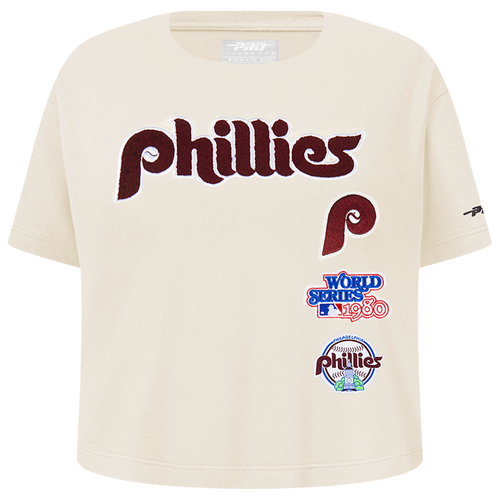 GIRLS - Pro Standard Philadelphia Phillies Retro Classic Ss Boxy Tee - Eggshell