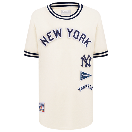Pro Standard Boys   New York Yankees Retro Classic Striped Rib Tee In Neutral