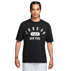 Men's - Jordan New York City Short Sleeve Crew  - Black/White