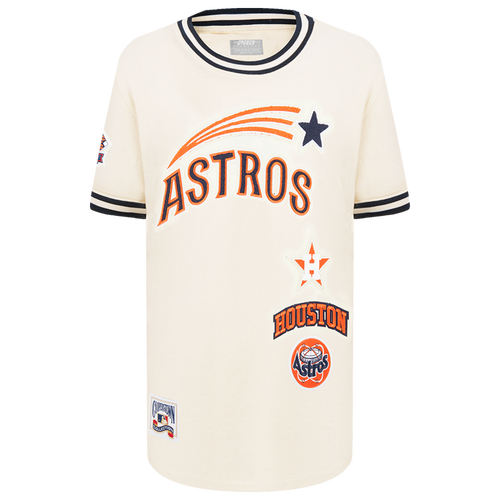 Pro Standard Boys  Houston Astros Retro Classic Ss Striped Rib Tee In Neutral