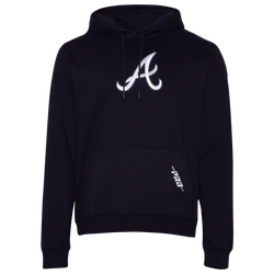 Men's - Pro Standard Braves Homerun Fleece Pullover Hoodie - Midnight/Multi