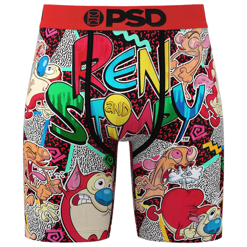 Psd Mens  Bp Skulls Glow Briefs In Red/multi