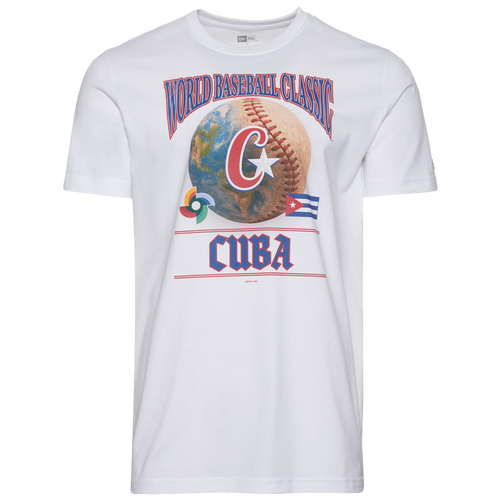 New Era Mens WBC 2026 Cuba T-Shirt - - White