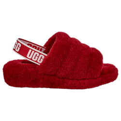 Women's - UGG Fluff Yeah Slides  - Ribbon Red/Red