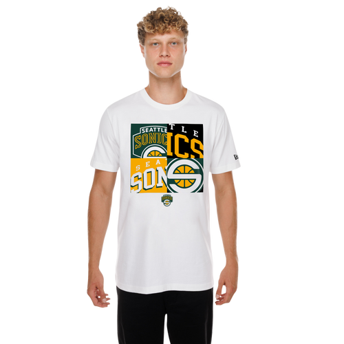 New Era Mens Seattle Supersonics Supersonics Mixed Logo T-Shirt - - Multi / White