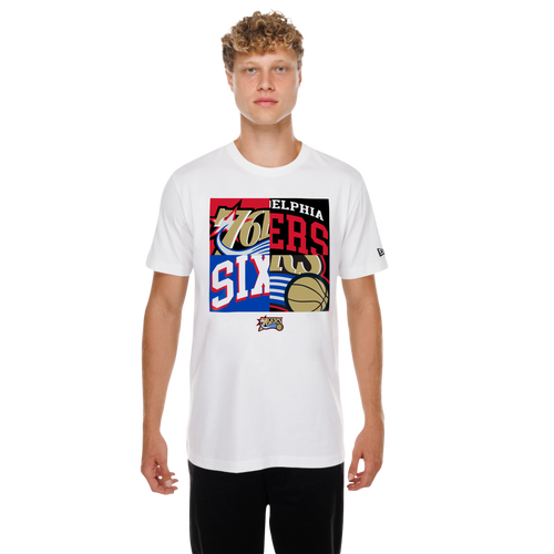 New Era Mens Philadelphia 76ers 76ers Mixed Logo T-Shirt - - White / Multi