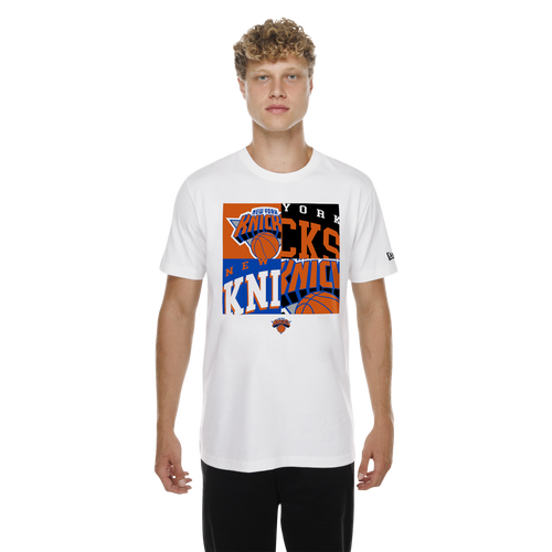 New Era Mens New York Knicks Mixed Logo T-Shirt - - Multi / White
