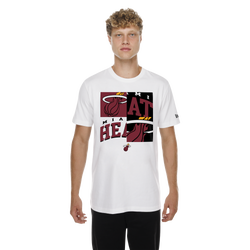 Men's - New Era Heat Mixed Logo T-Shirt - White/Multi