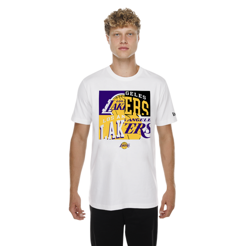 New Era Mens Los Angeles Lakers Lakers Mixed Logo T-Shirt - - Multi / White