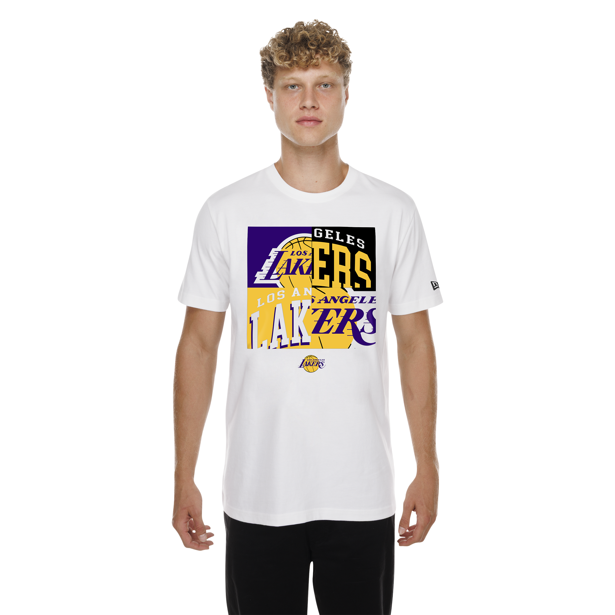 New Era Lakers Mixed Logo T-Shirt - Men's