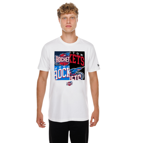 New Era Mens Houston Rockets Rockets Mixed Logo T-Shirt - - White / Multi