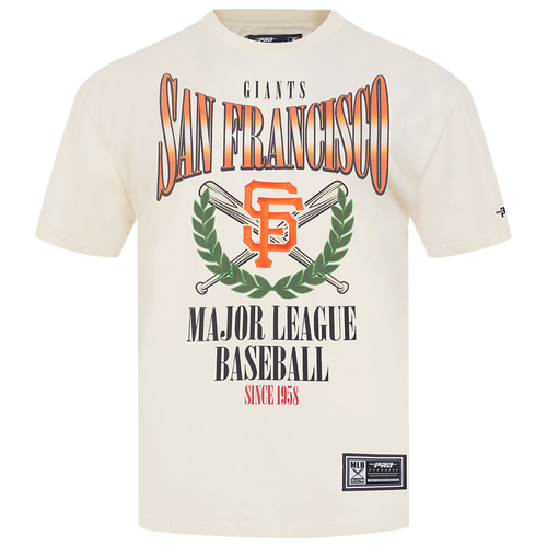 MENS - Pro Standard Giants Around The World CJ Drop Shoulder T-Shirt - Eggshell/Multi