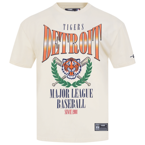 MENS - Pro Standard Tigers Around The World CJ Drop Shoulder T-Shirt - Eggshell/Multi